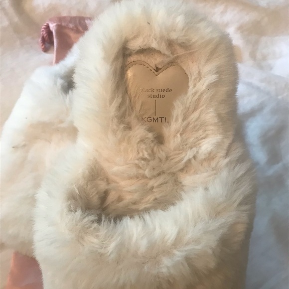 Black Suede Studio Slippers - Picture 8 of 9